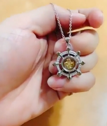 Wheel of Fortune Necklace with Rotating Windmill inside-Your Soul Place